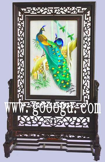 孔雀蘇繡，蘇州刺繡，手工刺繡，刺繡工藝品，蘇繡精品