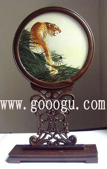 老虎雙面繡,中國蘇繡,中國刺繡,手工繡品