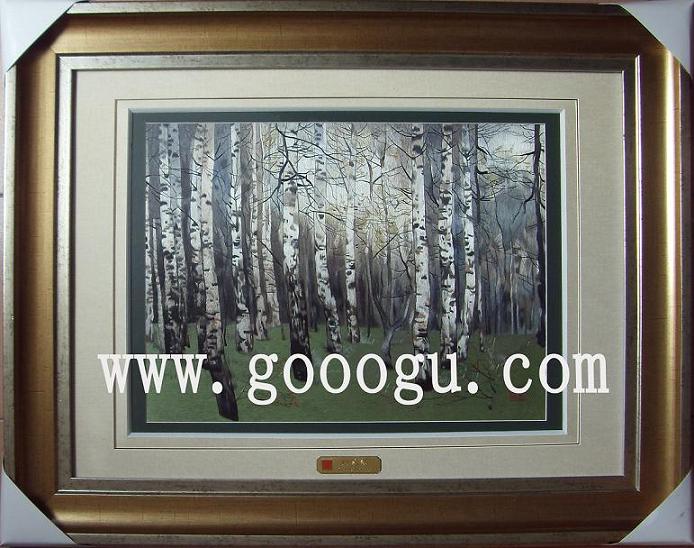 風(fēng)景蘇繡畫，蘇州刺繡精品，高檔工藝收藏品