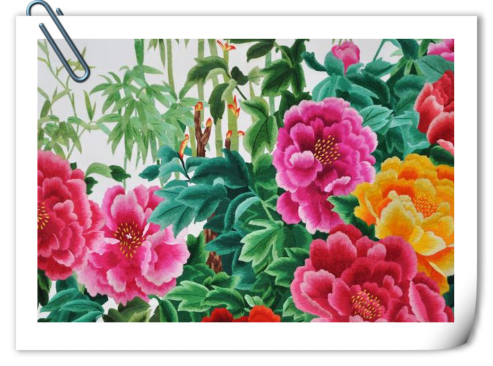 國花牡丹、蘇繡精品