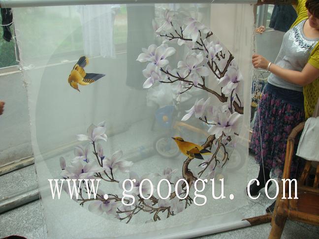 蘇州雙面繡，雙面繡屏風(fēng)，刺繡設(shè)計屏風(fēng)