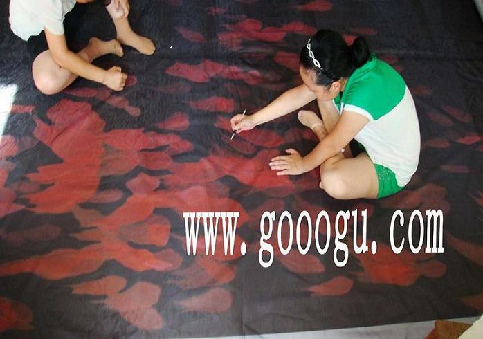 大型刺繡隔斷，房產(chǎn)售樓處裝飾，雙面繡隔斷