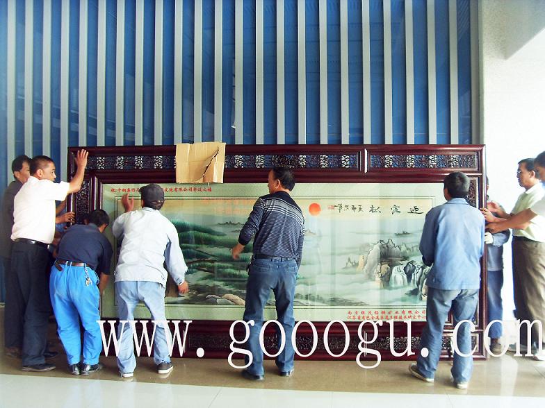 蘇繡迎客松屏風(fēng)，雙面繡屏風(fēng)，蘇州刺繡屏風(fēng)，嬌古蘇繡