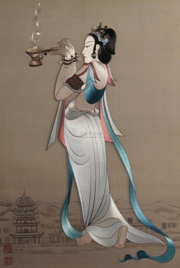 刺繡精品，古仕女蘇繡精品，蘇繡精品