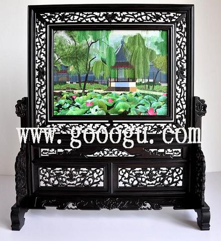 蘇繡，園林， 雙面繡 ，工藝品