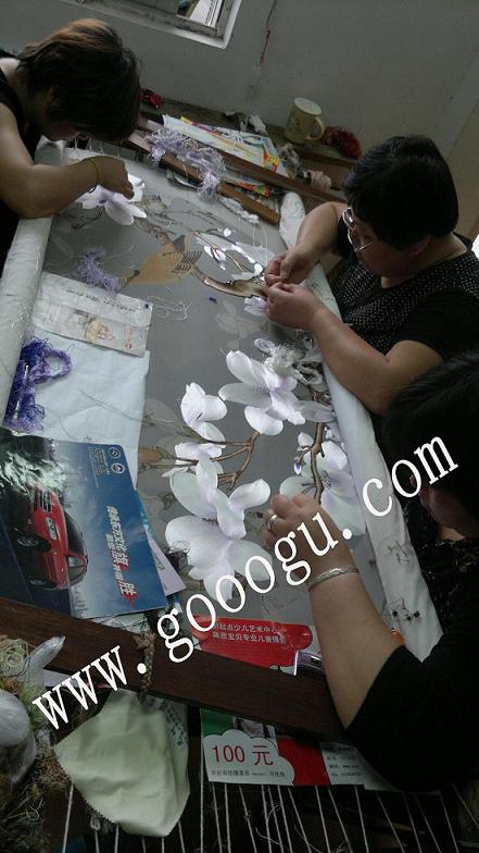 雙面繡隔斷，圓形刺繡屏風(fēng)，蘇州雙面繡